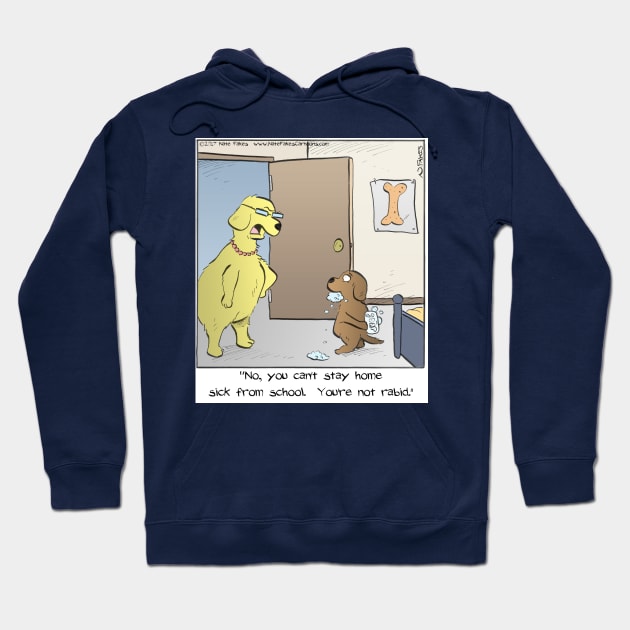 Young Dog Acting Rabid Hoodie by cartoonistnate